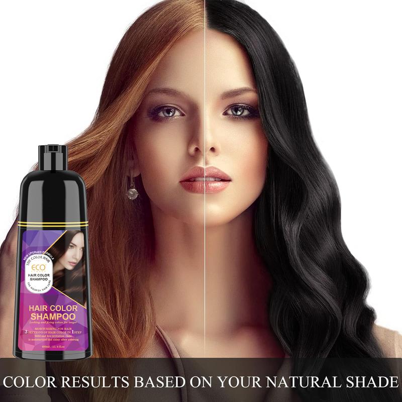 ECO Hair Dye, Quick-Action Hair Coloring Shampoo, Various colors available,Hair Care, Plant Extracts, Long-Lasting Formula Haircare Gel Nourishin,Wine-Red,Black,Brown,Ammonia-Free, Haircare, Mild (400 mL),Perfect Gifts for Women&Men