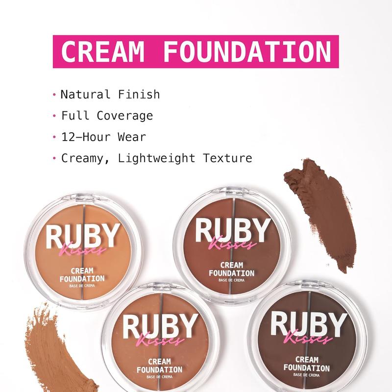 Ruby Kisses 3D Face Creator Cream Foundation & Concealer, 12 Hours Long Lasting, Medium to Full Coverage, Non-Greasy, Ideal for Makeup & Contour Palette (Level 15) Cosmetic Cosmetic