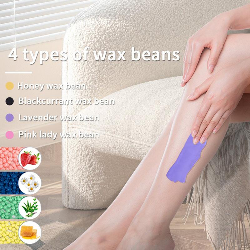 Waxing Wax Warmer Kit Heater Pot Machine Depilatory Body Hair Removal w  400g Wax Beans & 10 Wood Sticks