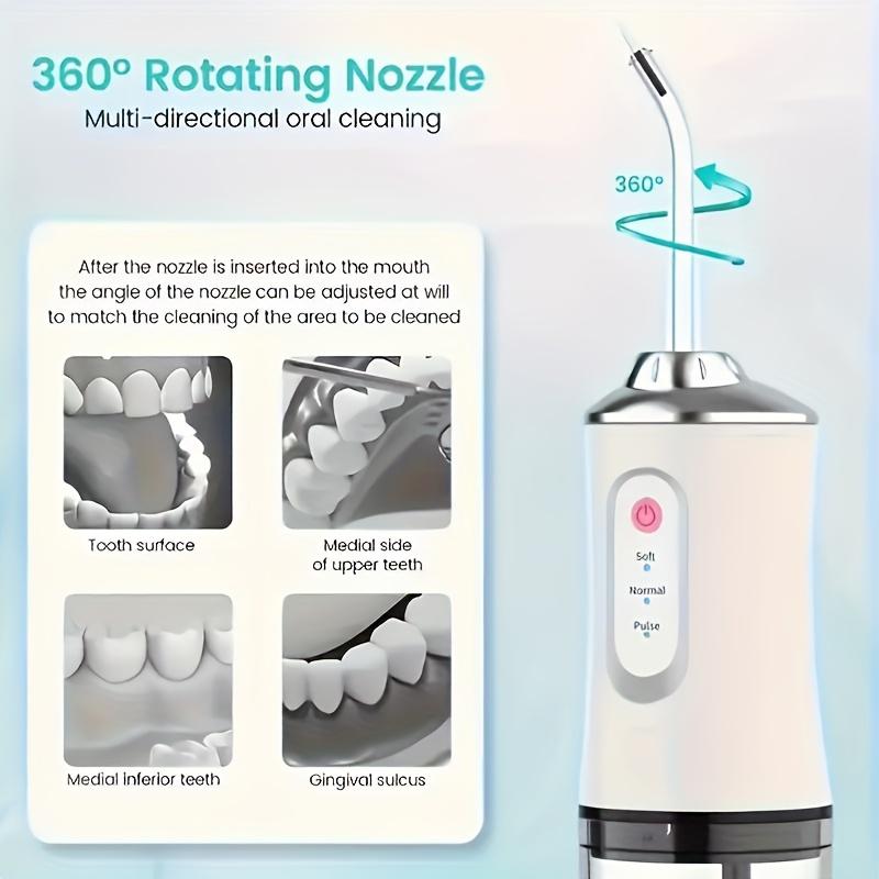 Oral Care Water Flosser, 3 Modes, Deep Plaque Removal, Ideal for Braces Care, Waterproof Design, Must-Have for Travel and Home Use