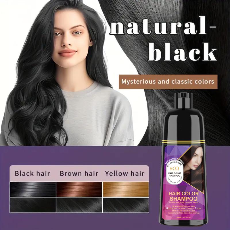 ECO Hair Dye, Quick-Action Hair Coloring Shampoo, Various colors available,Hair Care, Plant Extracts, Long-Lasting Formula Haircare Gel Nourishin,Wine-Red,Black,Brown,Ammonia-Free, Haircare, Mild (400 mL),Perfect Gifts for Women&Men