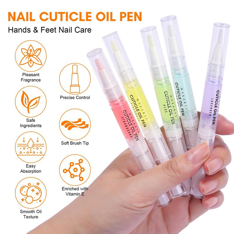 [FREE MOISTURE] Makartt Cuticle Organic Nail Growth Oil Pen, 12Pcs Cuticle Oil Cuticle Nail Care for  Moisturizing, Strengthening and Brightening , Repair Oil Cuticle Softener Nail Cuticle Kit for Acrylic Nails Oil For Manicure Cuticle Care with Vitamin E