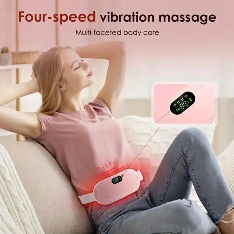 Rechargeable Heat Waist Belt, 1 Box Multifunctional Thermal & Vibration Waist Massage Belt for Women, Smart Heating Waist Massager, Ideal Gift