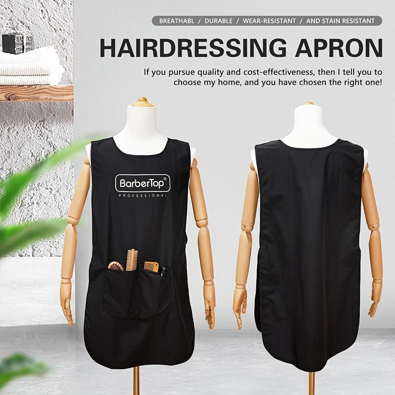 Hairdresser Haircut Vest, Double-sided Professional Waterproof Haircut Apron, Protective Vest with Deep Pockets & Quick Release Buckle, Durable Hairdresser Vest for Salon & Home Use