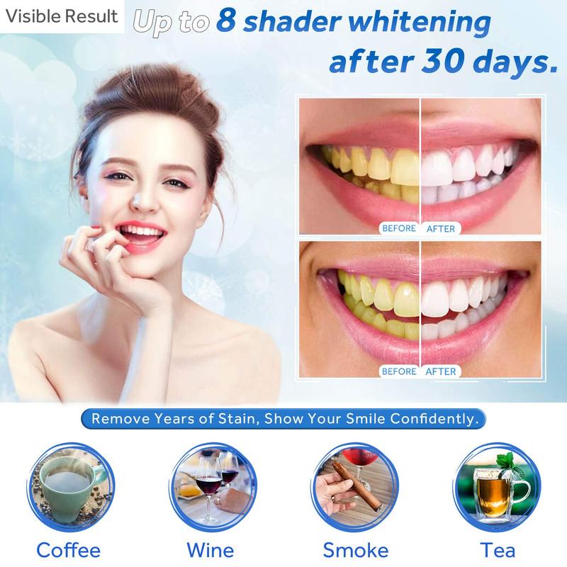 10 Pack Teeth Whitening Gel Refills 22% Bleaching Gel, No Sensitive Teeth Whitener, Great for Sensitive Tooth Whitening, Carbamide Peroxide Teeth Whitening Gel, Mint Flavor (10X 5ML) Oral Coffee Radiant