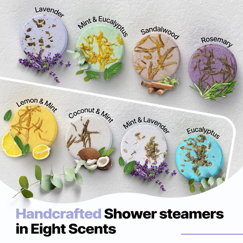 Shower Steamers Aromatherapy Birthday Gifts for Women - 8 Pcs Stocking Stuffers Christmas Gifts for Mom Men Teen  Bath Bombs Self Care with Natural Essential Oils Relaxation Home SPA unique christmas Body Care Soap Body Wash Comfort Skin Care Skin Repair