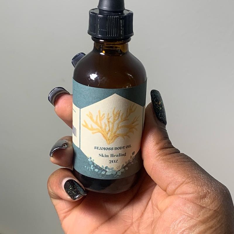 Turmeric SeaMoss Body Oil for Acne & Dark Mark Removal - Hydrating & Soothing - Body Care