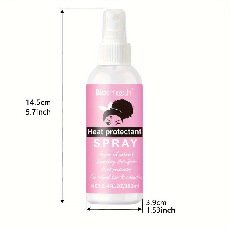 3.38oz Heat Protectant Spray, Safe Ingredients, Keratin Smoothing Heat Protection Spray