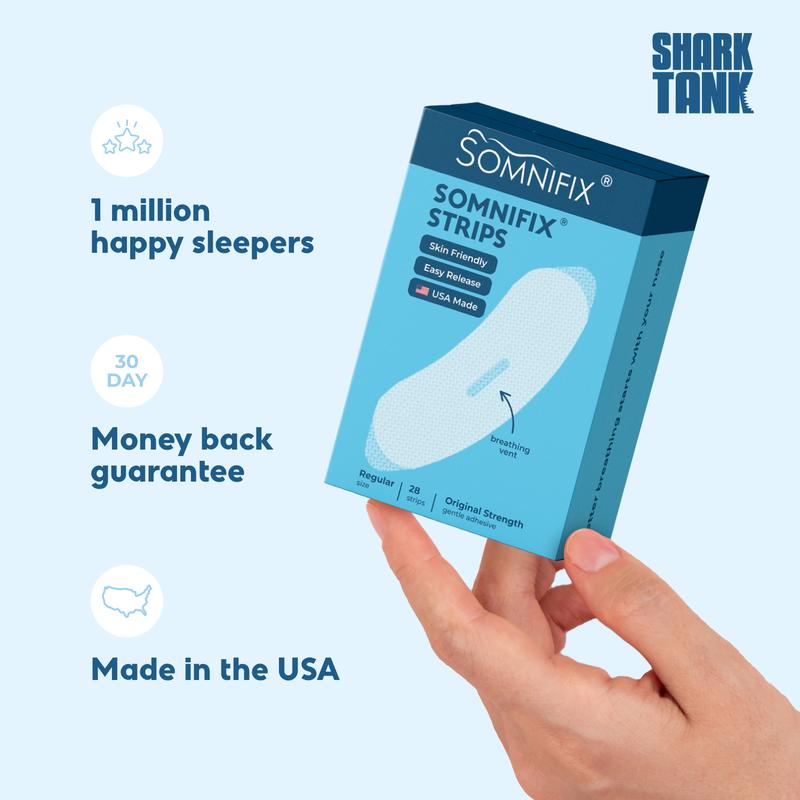 SomniFix Mouth Strips for Better Sleep - Gentle Hypoallergenic Tape to Reduce Snoring, Improve Sleep Quality and Better Oral Health - As Seen on Shark Tank Skincare Comfort