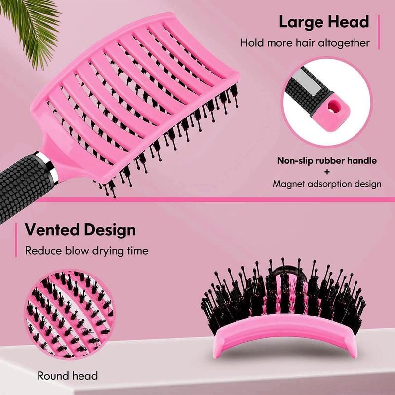 Hair Styling Tool Set, 6 Counts set Hair Styling Comb & Spray Bottle & Brow Brush & Scalp Massage Brush, Professional Hair Styling Tool for Women & Men, Christmas Gift