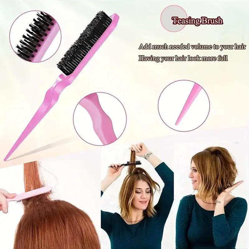 Hair Styling Tool Set, 6 Counts set Hair Styling Comb & Spray Bottle & Brow Brush & Scalp Massage Brush, Professional Hair Styling Tool for Women & Men, Christmas Gift