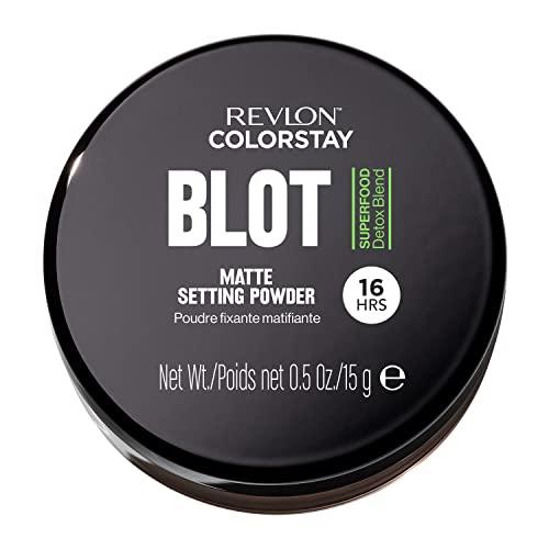 Revlon ColorStay Blot Face Powder, Mattifying, Blurring & Oil Absorbing Setting Powder, Absorb Sebum, Blurs Imperfections and Reduces Pore Appearance, 0.5 oz Makeup Cosmetic