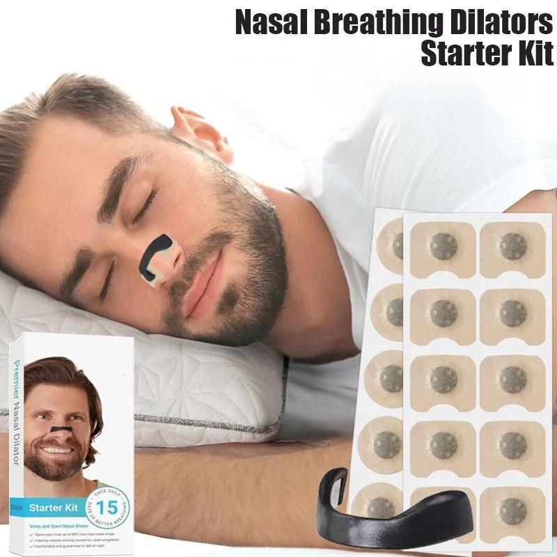 Magnetic Nasal strips , Breathing Refill Tabs Pack - Boost Oxygen, Improve Sleep Quality Snoring Solution- Sweat Resistant, Skin Safe Nasal Strips - Extra Strength Snore Stopper