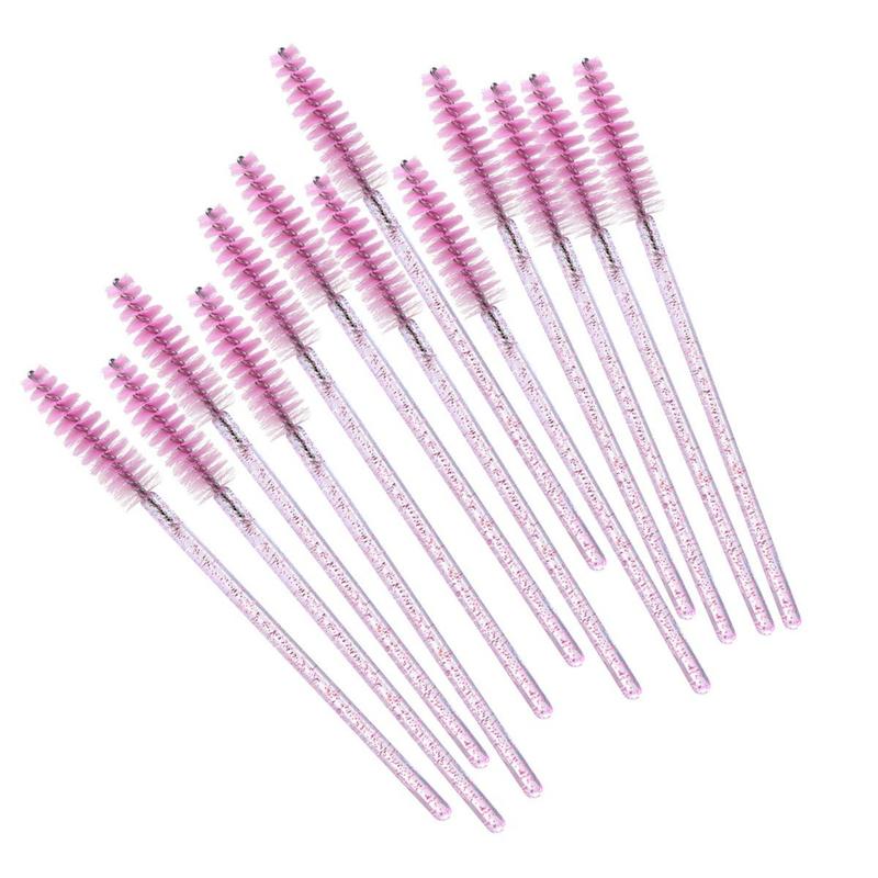 100pcs Disposable Mascara Brushes with Container, Mascara Wands Makeup Brushes Applicators Kits for Eyelash Extensions and Eyebrow Brush