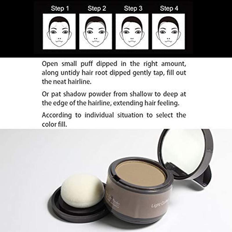 Hairline Powder for Medium Brown - Covers Gray Roots Instantly, Hair Touch-Up, Color Shadow for Thinning Hair