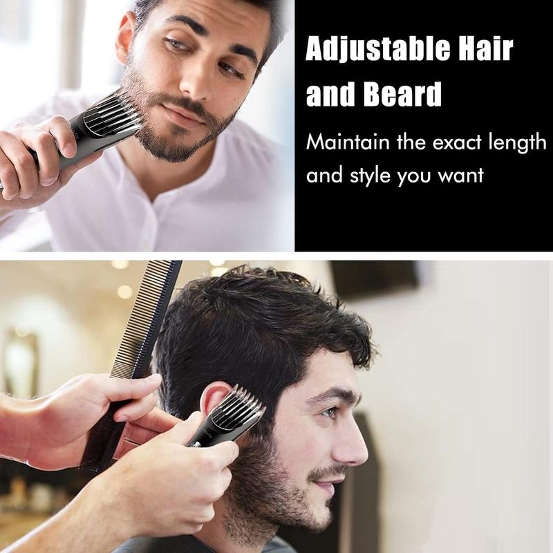 Beard Trimmer for Men, Adjustable Hair Clipper for Full- , Rechargeable Electric Groin Razor for Dad, Hygiene  Buzzer in Bathroom