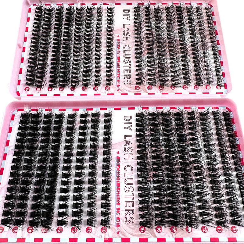 Mixed Length Individual False Eyelashes, 1 Box Natural Look Eyelash Extensions, Self Grafting Curl Eyelashes, Eye Makeup Enhancement False Eyelashes