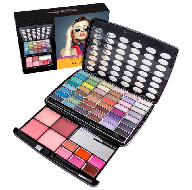 SHANY Glamour Girl Makeup Kit Eyeshadow Palette with Eyeshadows, Blushes, Lipstick Lip-gloss, Makeup Mirror, Makeup applicators, Premium Gift Packaging - Vintage