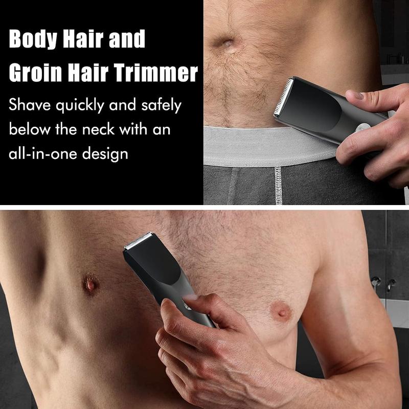 Beard Trimmer for Men, Adjustable Hair Clipper for Full- , Rechargeable Electric Groin Razor for Dad, Hygiene  Buzzer in Bathroom