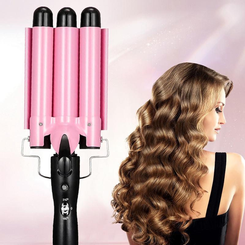 3 Barrels Ceramic Hair Curler, Professional Hair Styling Tool for Women, Easy To Use Hair Curler for Home Use, Hair Styling Tool for Daily Use, Christmas, Winter Gifts