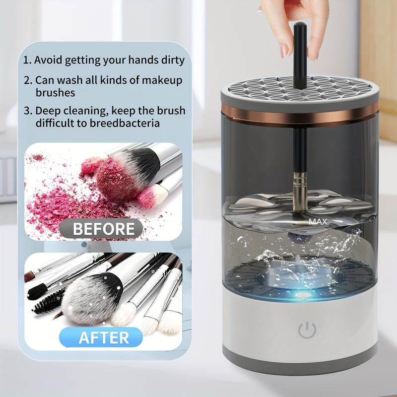 Electric Makeup Brush Cleaner, Quick Efficient Machine For Deep Cleaning All Types Of Brushes, Portable Compact Design For Travel Home Use, For Makeup Lovers & Professionals