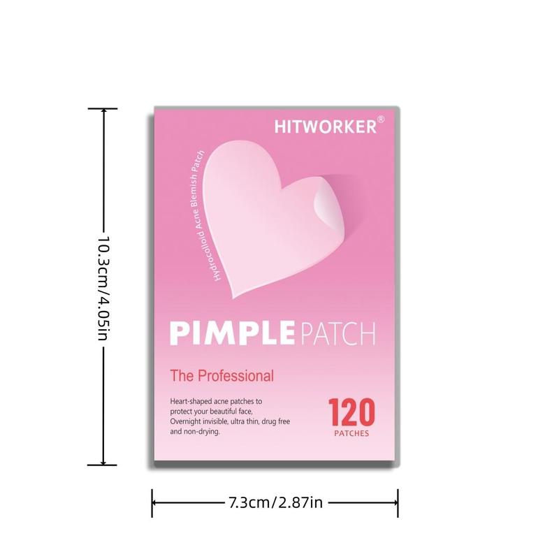 Heart Shaped Hydrocolloid Acne Patches, 120pcs box Professional Pimple & Zit Cover Stickers for Women and Men, Skin Care Products