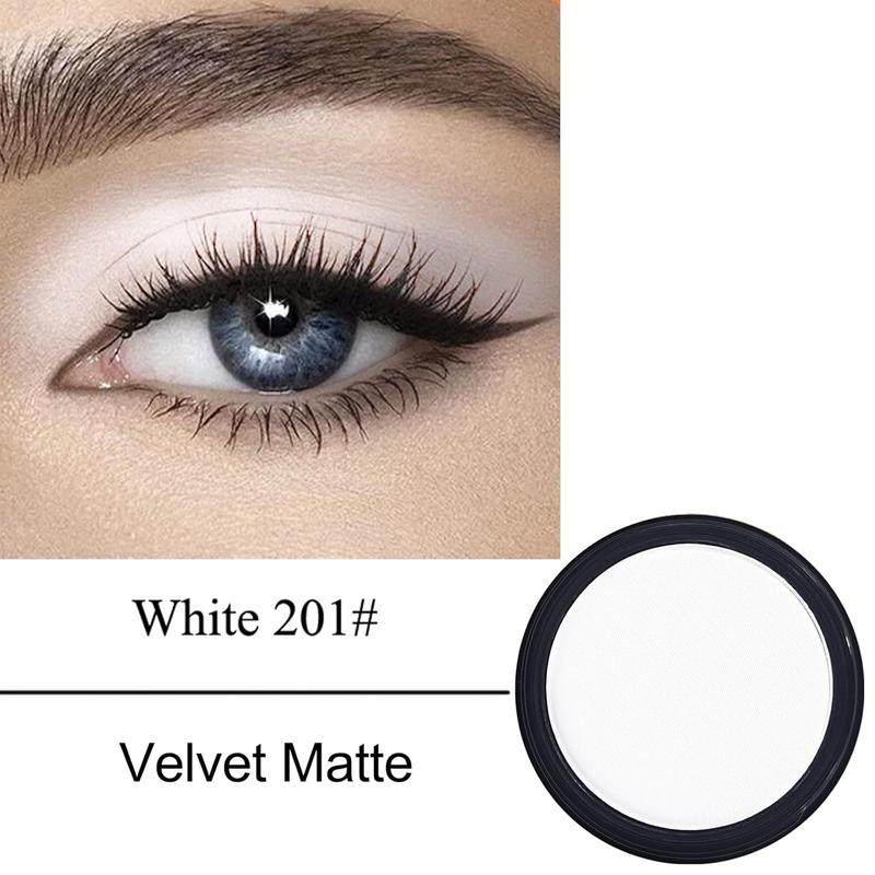 White Matte Eyeshadow Palette, Single White Pressed Powder Eye Shadow, Ultra-Blendable, Pigmented Color, Long Lasting,   Makeup Base, Cruelty-Free & Vegan