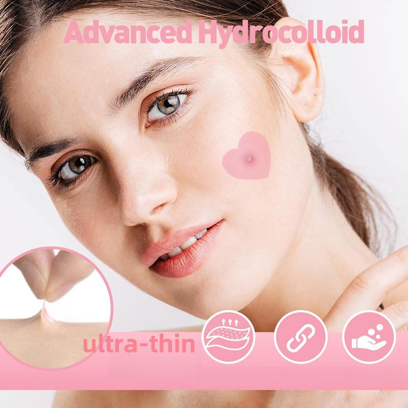 Heart Shaped Hydrocolloid Acne Patches, 120pcs box Professional Pimple & Zit Cover Stickers for Women and Men, Skin Care Products