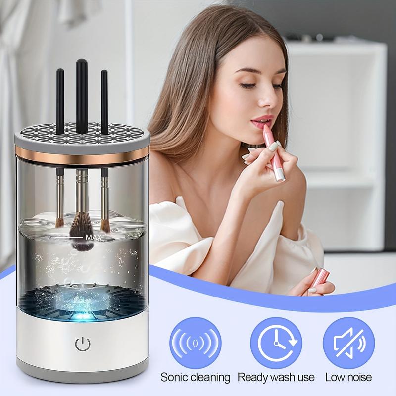 Electric Makeup Brush Cleaner, Quick Efficient Machine For Deep Cleaning All Types Of Brushes, Portable Compact Design For Travel Home Use, For Makeup Lovers & Professionals