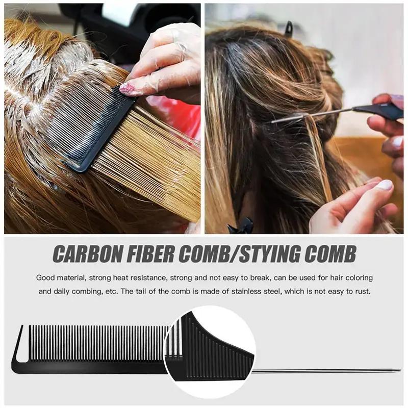 4pcs Hair Styling Comb Set, Including Hair Brush, Comb for Curly and Natural Hair, Detangling Hair Brush for Wet and Dry Hair, Professional Hair Styling Tools for Women & Men