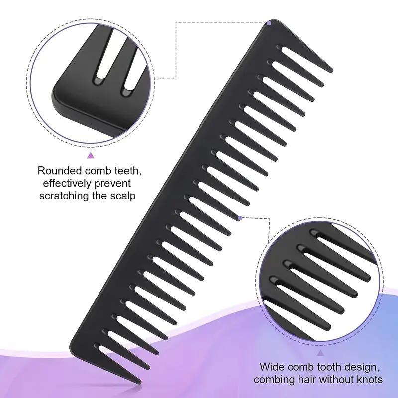 4pcs Hair Styling Comb Set, Including Hair Brush, Comb for Curly and Natural Hair, Detangling Hair Brush for Wet and Dry Hair, Professional Hair Styling Tools for Women & Men