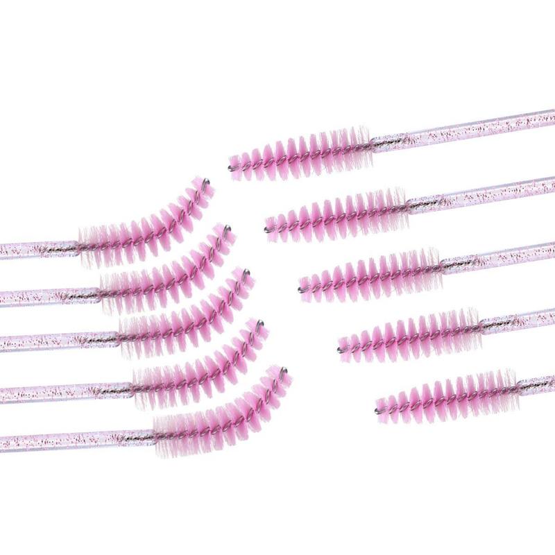 100pcs Disposable Mascara Brushes with Container, Mascara Wands Makeup Brushes Applicators Kits for Eyelash Extensions and Eyebrow Brush