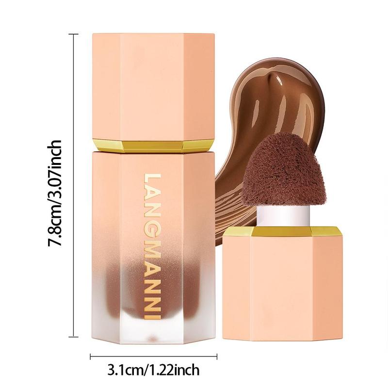 Comfort Long Lasting Liquid Bronzer, Natural Contour Lightweight Cosmetic Bronzer Cream, Lightweight Blush Contour Stick