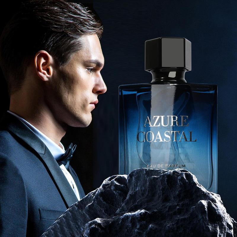 50ml Men's Azure Coastal Perfume, Romantic Long Lasting Refreshing Perfume, Perfect Choice for Home Trips and Music Festivals, Perfumes for Men, Christmas Gift