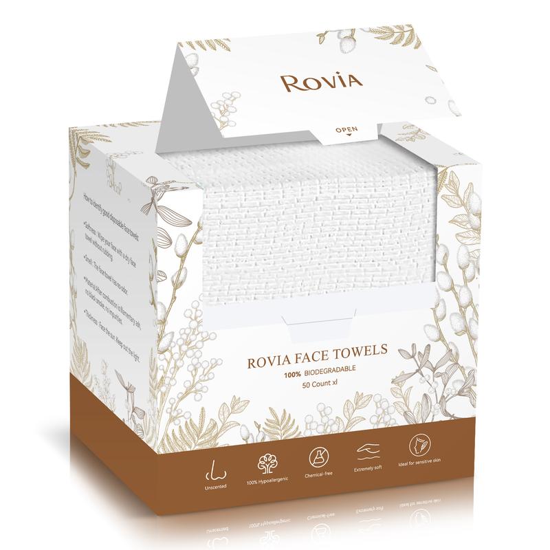 ROVIA Face Towels,Super large and soft disposable face towel Skincare Comfort