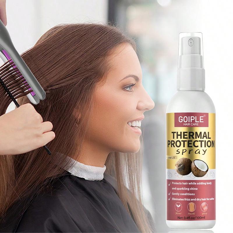 Hair Heat Protection Spray with Coconut Oils for Frizz & Damage Control