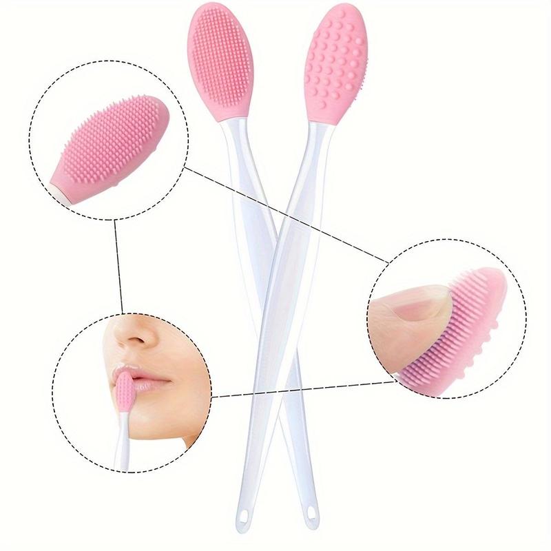 Double-sided Facial Scrubber, 4 Counts Silicone Face Scrubber, Facial Skin Cleaning Brush, Facial Skin Massage Brush, Skincare Tools for Daily Use