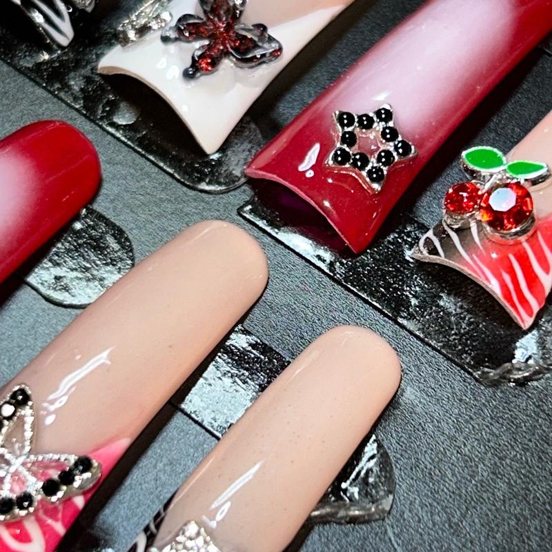 Mix N Match XL Duck nails ️ #ducknails #duckies #red #rednails #pressonnails #nailart Manicure Comfort Nail Care Kit Nail Polish Cutics Set