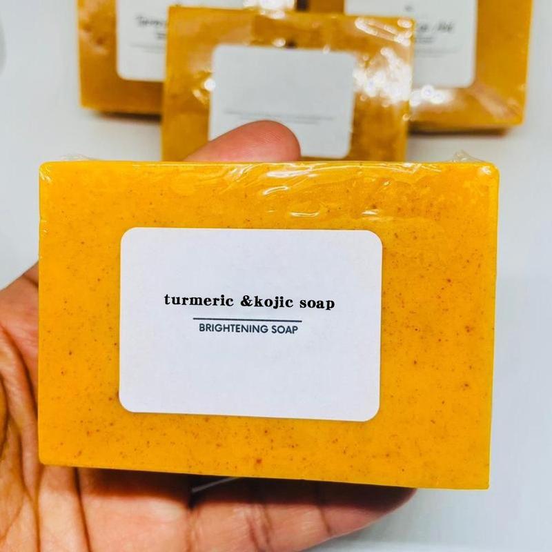 Turmeric & Kojic Acid Soap, 3 Counts set Handmade Deep Cleaning Soap Bar for Body & Face & Hand, Multi-use Body Wash & Soap for Women & Men, Skin Care Product