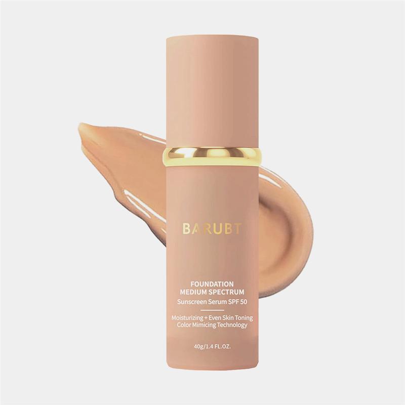 Sun Protection,4 in 1 Light Spectrum,Suncreen, 4 in 1 Foundation Sunscreen,  Liquid-Foundation 4 In 1 Medium Spectrum,  Hydrating Medium Full Coverage Concealer with SPF 50+, Skincare