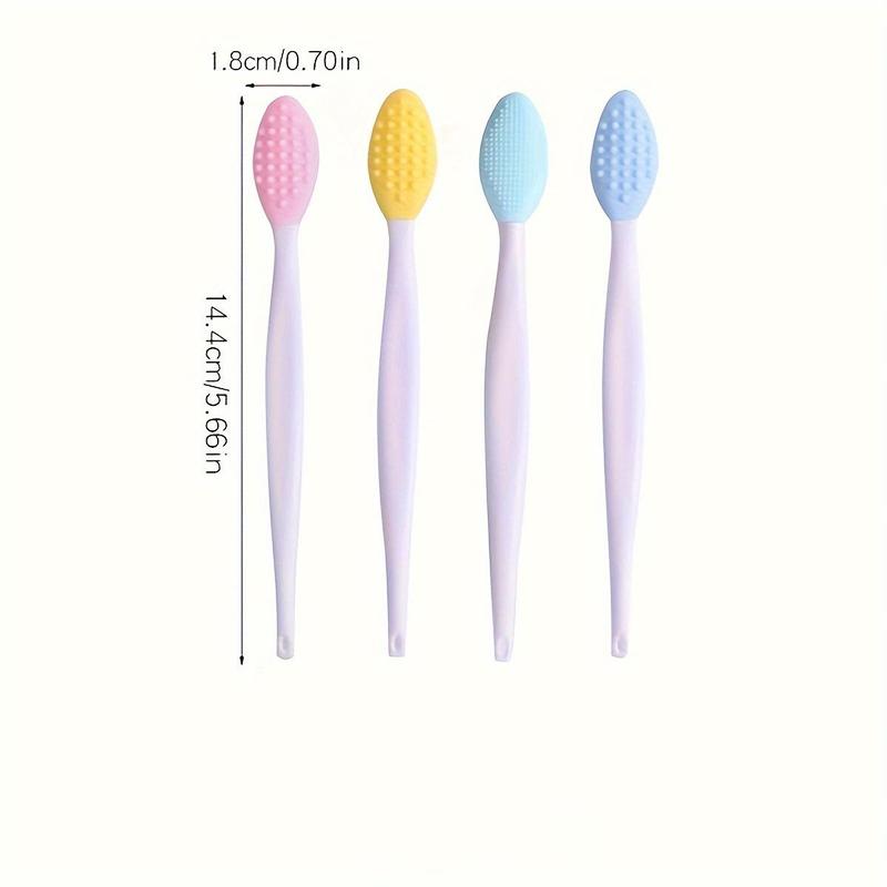 Double-sided Facial Scrubber, 4 Counts Silicone Face Scrubber, Facial Skin Cleaning Brush, Facial Skin Massage Brush, Skincare Tools for Daily Use