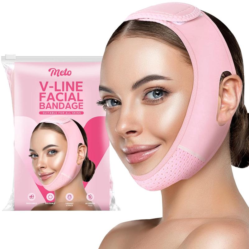 Meto Reusable  Slimming Strap, V Line Mask, Double Chin Reducer, Chin Up Patch,  Lift Tape, Chin Strap, V Shaped Belt, V Shaped Slimming  Mask to  Sagging