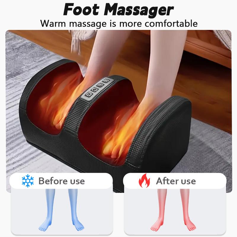 Foot Massager Machine with Heat [2025 Upgraded], 3 Heat Levels, Christmas Gifts for Women Mom Men Dad