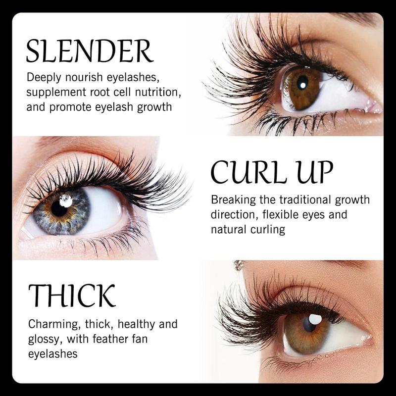 Eyelash Serum, Natural Gentle Curl Eyelashes Serum, Eyelash Extensions Serum, Professional Eye Enhancement Makeup Product for Women