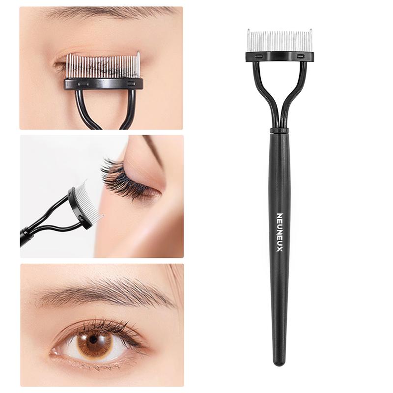 Eyelash Comb  Eyelash Separator Arc Designed With Comb Cover  Makeup Cosmetic