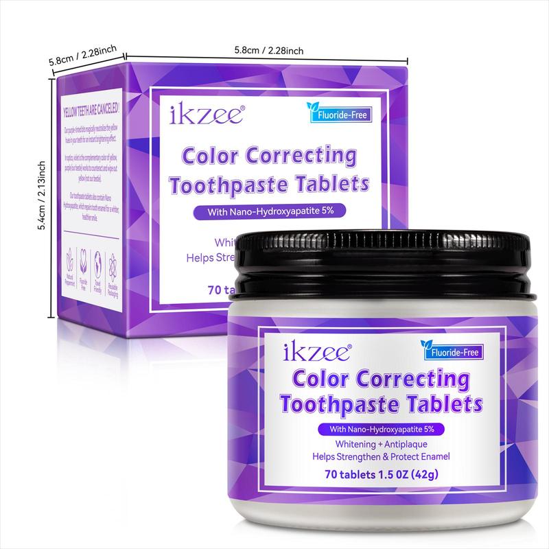 Color Correcting Toothpaste, 1 Box 2 Boxes(70pcs box) Deep Cleaning Teeth Stains, Freshen Breath  Toothpaste, Oral Care Product for Men & Women