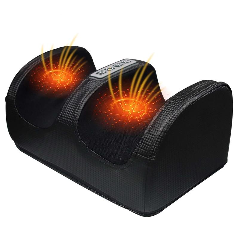 Shiatsu Foot Massager with Heat and Compresstion for Neuropathy Plantar Fasciitis Pain Relief Deep Tissue Improve Blood Circulation Cloud Leg Hand Massage Electric Gifts Lightweight Comfort