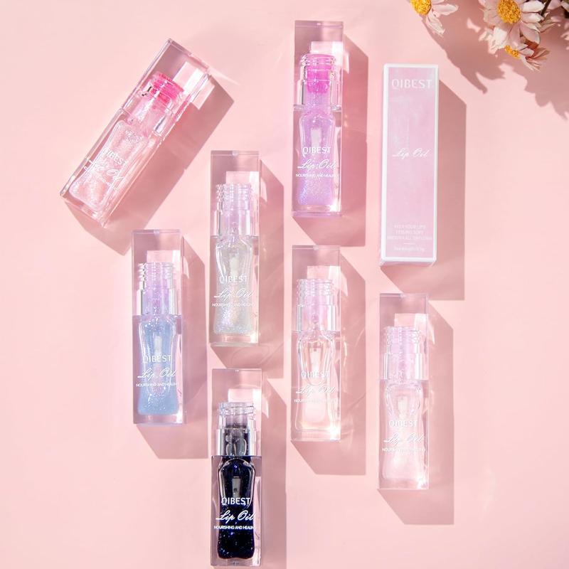 Magic color changing lip oil, new glitter Moisturizing Lip Glow Oil, long lasting nourishing plumping glimmer glow lipstick, non-sticky Fresh Nourishing transparent lip care