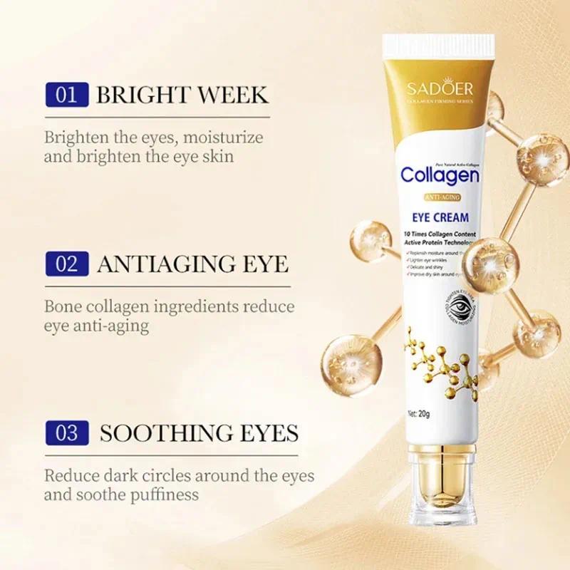 Fast-acting Eye Bag Removal Cream Collagen Anti-wrinkle Firm Fade Fine Lines Dark Circles De-puffing Eye Bags Brighten Eye Care