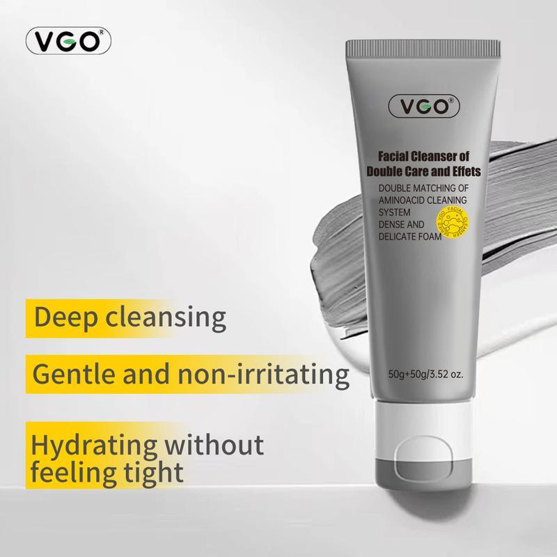 VGO-Vitamin C Serum, Moisturizer, and Facial Cleanser Set Cleansing Moisturizing Suitable for sensitive skin-Live Skincare Radiance-A